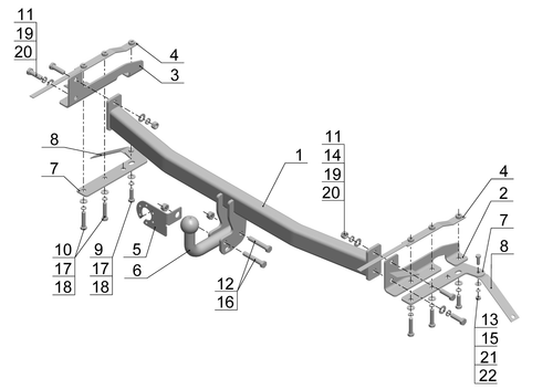 Фаркоп Avtos на TOYOTA COROLLA E12 (2002-2007)(паспорт и сертификат в комплекте)(без электрики)TY 33
