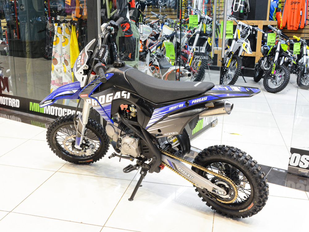 Питбайк PROGASI SMART 5 MINI 125CC BLUE 14/12 (Полуавтоматическая КПП)