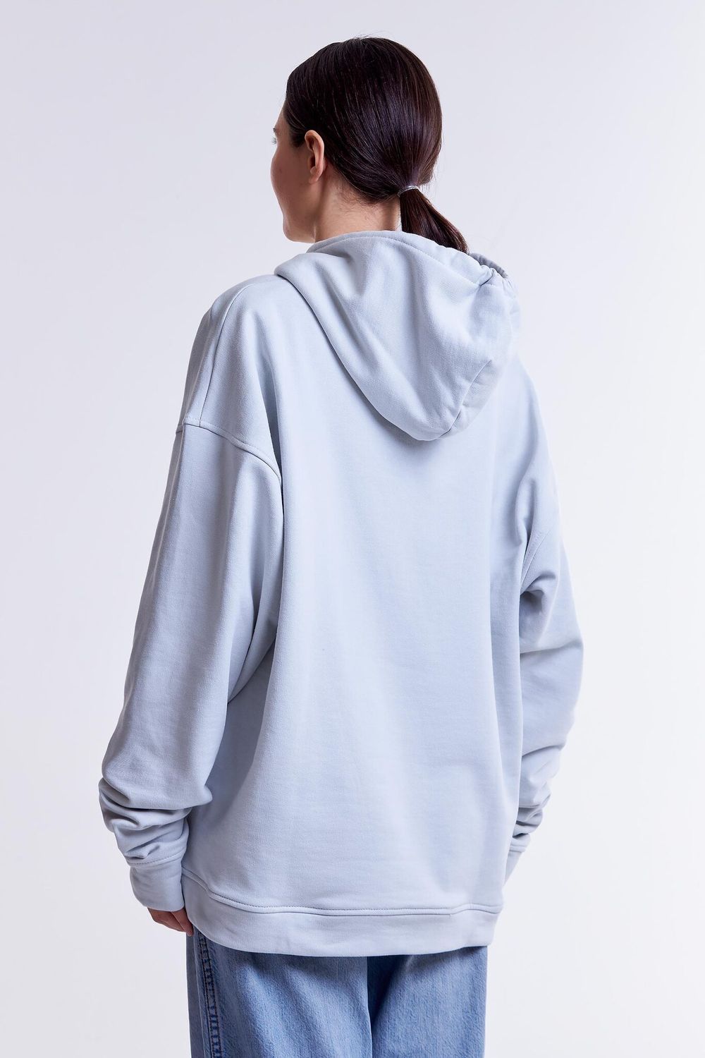 Худи Гербарий Василек Light серо-голубое