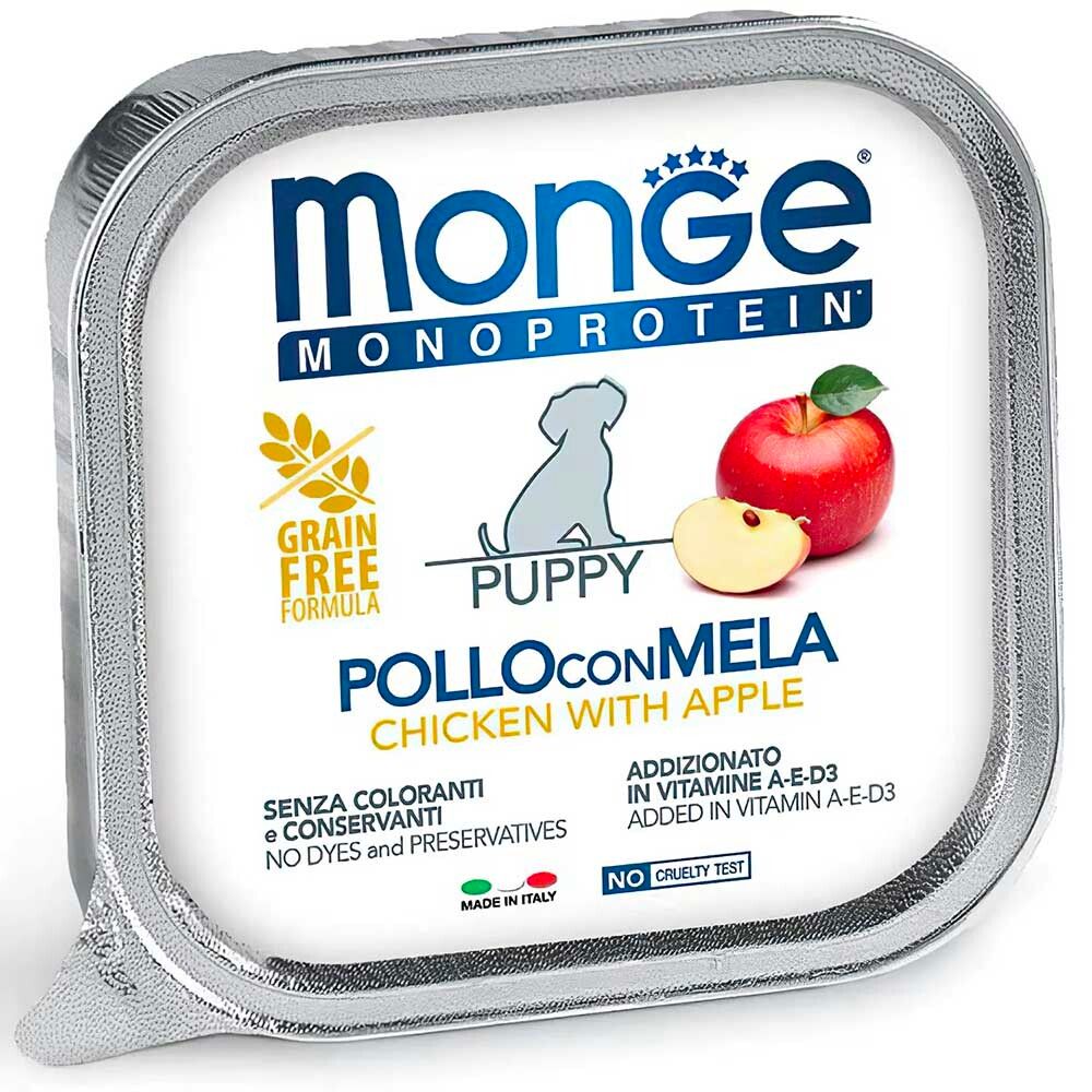 Monge Puppy Monoprotein Fruits 150 г курица с яблоком - консервы для щенков (паштет)