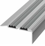 Порог угловой Лука серебро анод. (1,8 м) с ПВХ вставкой, 30,8х68 мм