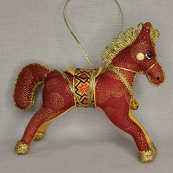 Ёлочная игрушка Лошадка Цирковая