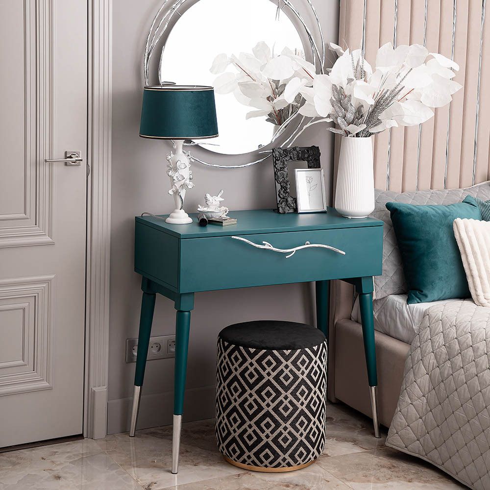 Консоль Арт Колор matte Стайл Сильвер Зеленый бирюзовый матовый