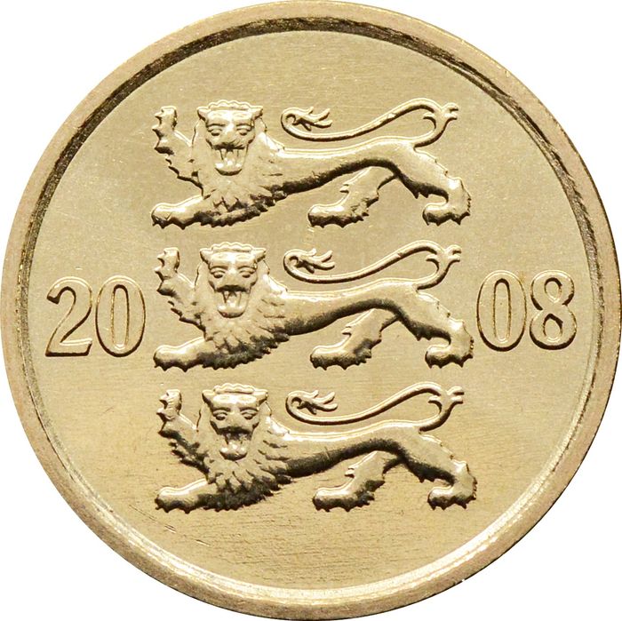 10 сентов 2008 Эстония UNC