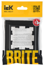 BRITE Рамка 1-местная РУ-1-БрЧ черный IEK