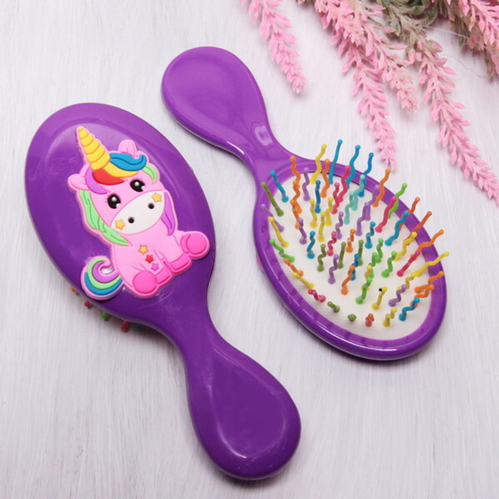 Расчёска массажная «Little darling - Единорожек Лакки», цвет микс,13,8*6см