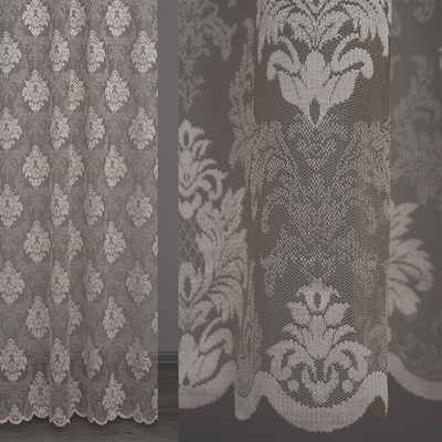 Тюль жаккард, пр-во Турция, ш. 285 см, кофейный