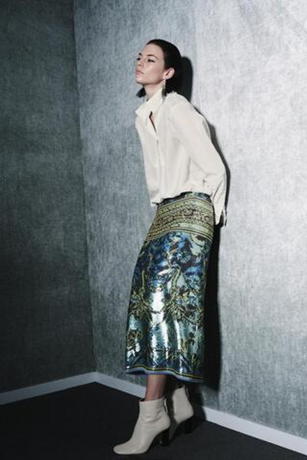 ZARA ЮБКА МИДИ С ПАЙЕТКАМИ — ZW COLLECTION LIMITED EDITION, РАЗНОЦВЕТНЫЙ