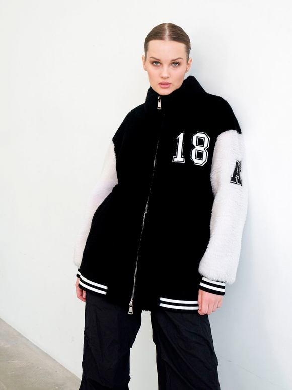 Куртка бомбер из шерсти, SilverFox (арт. S2302-001-7,9)