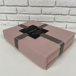 Комплект постельного белья ЕВРО 100% Сатин однотонный розовый