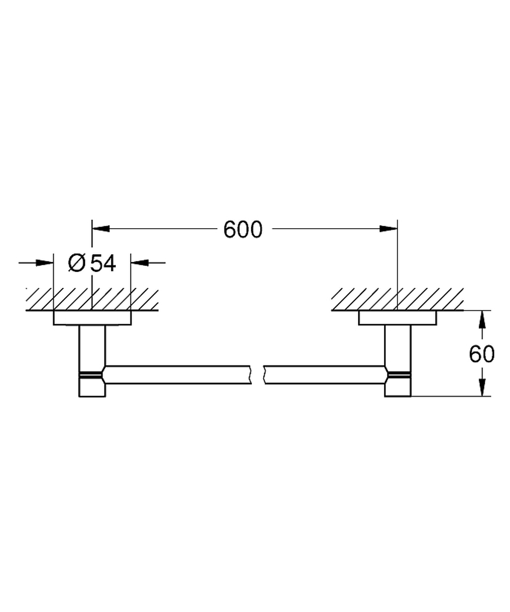 Полотенцедержатель Grohe Essentials 40366A01 Темный графит глянец