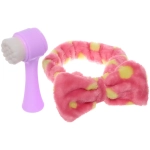 Набор подарочный Повязка на голову и щетка для умывания «Для Тебя», микс 4 цвета, 16*16,5*4,5см