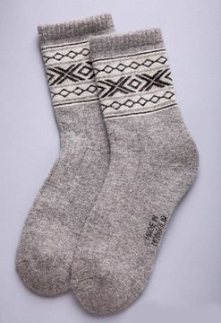Носки из 100% монгольской шерсти Серые