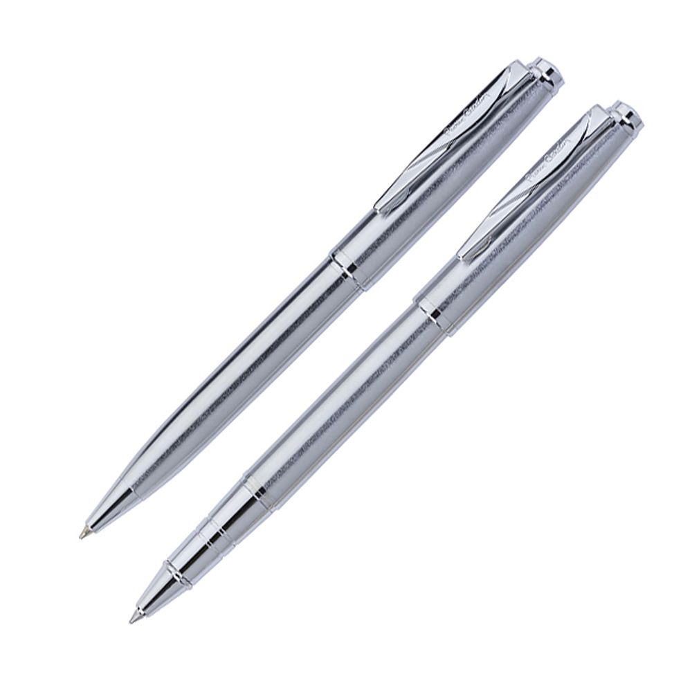 Набор подарочный Pierre Cardin Pen&amp;Pen - Silver, ручка шариковая + ручка роллер