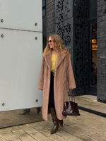 Шуба Lux макси капучино