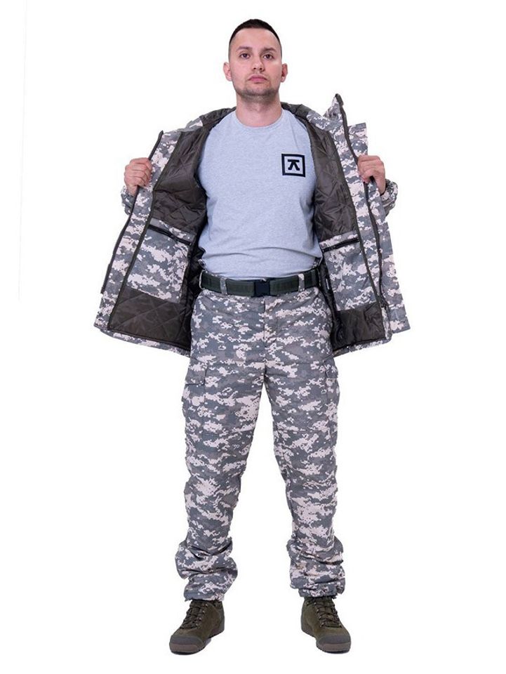 Костюм камуфлированный Алтай Зима на синтепоне (серая цифра)