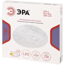 Светильник потолочный светодиодный ЭРА Классик без ДУ SPB-6 Slim Neo 36W-6.5K 6500K