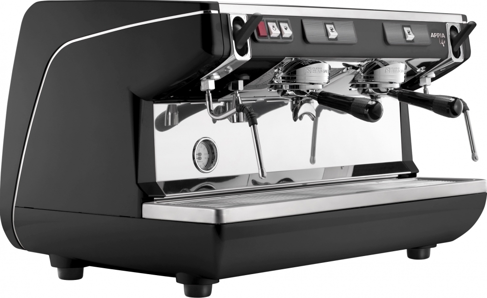 Кофемашина Nuova Simonelli Appia Life 2Gr S черная, высокие группы, полуавтомат