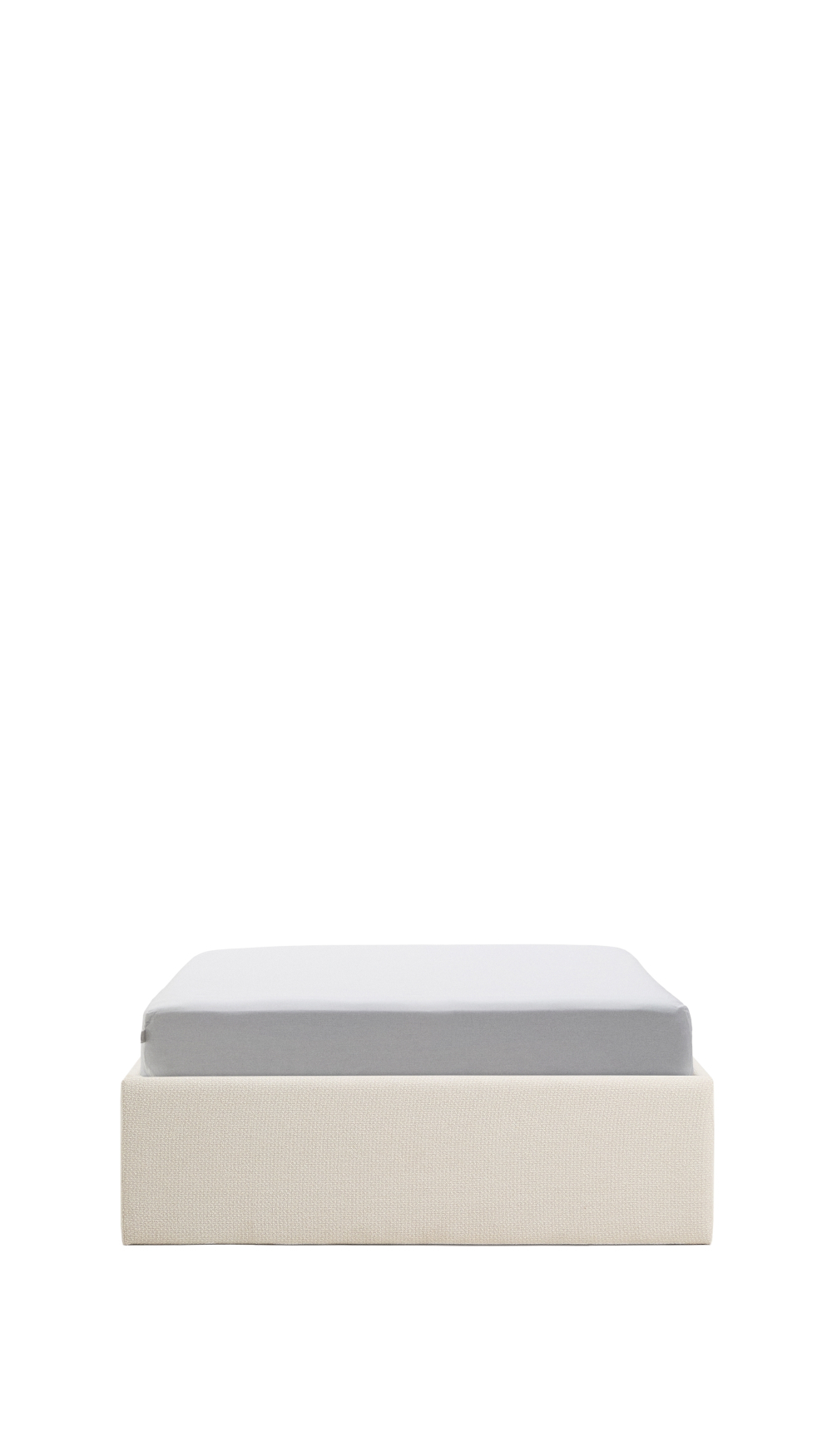 Основание кровати Nelzi из шенилла цвета экрю для матраса 150 x 200 см