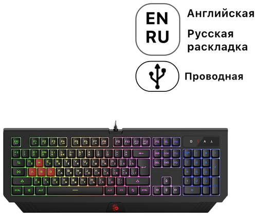 Клавиатура A4Tech Bloody B120N черный