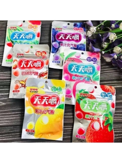 Жевательные конфеты со вкусом Клубники 22 г * 12 шт