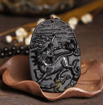 Подвеска Мистический Единорог обсидиан