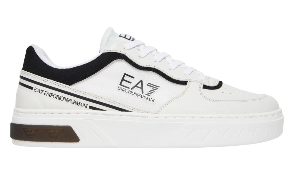 Мужские кроссовки EA7 Unisex Woven Sneaker - white/black