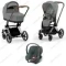 Детская коляска Cybex Priam IV 3 в 1 Mirage Grey шасси Chrome автокресло Aton B i-Size