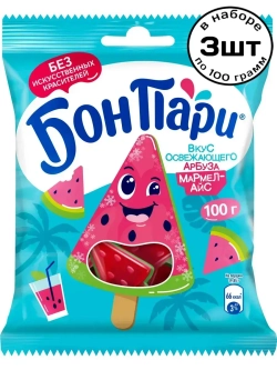 Мармелад Бон Пари Мармел-Айс со вкусом Арбуза 100 г * 3 шт