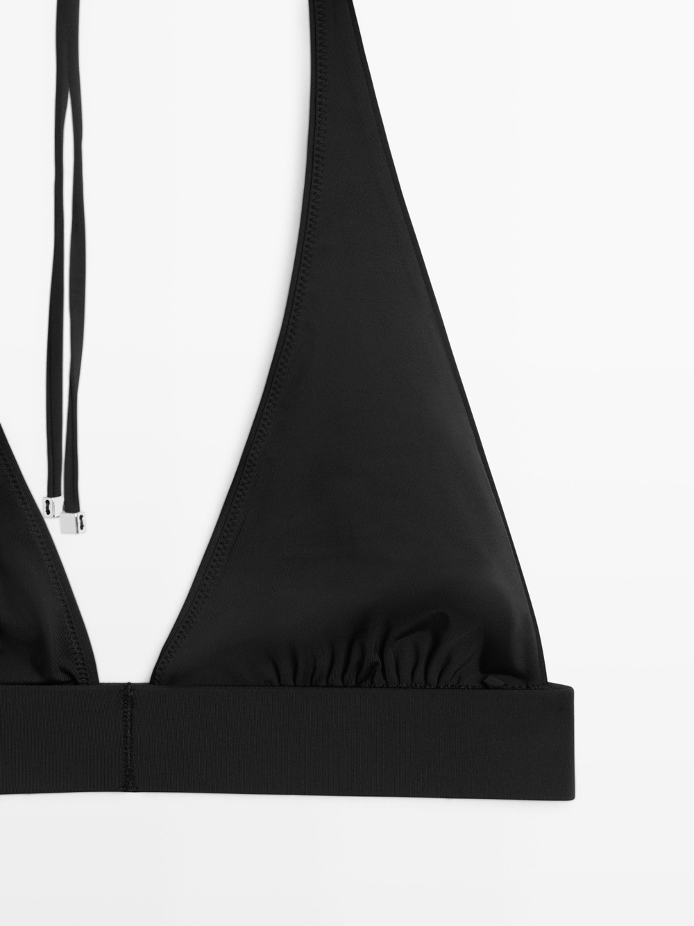 Massimo Dutti Топ бикини с треугольными чашками, черный