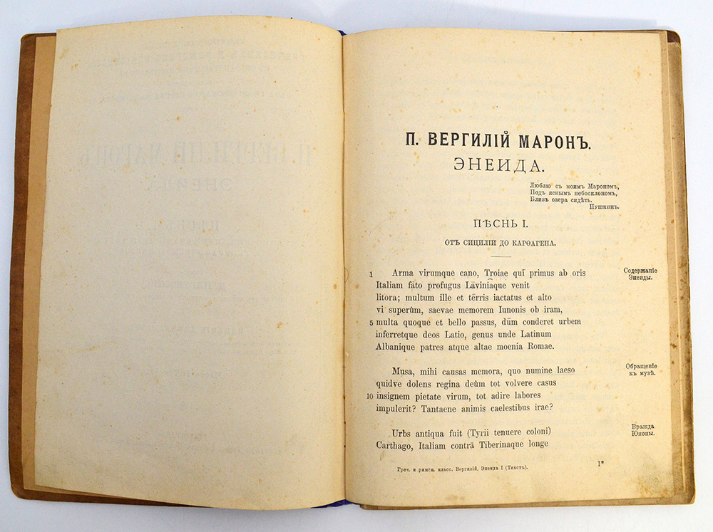 Вергилий Марон Публий. Энеида. Песнь I. Петроград. 1916 г.