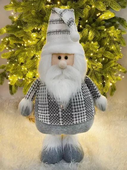 Игрушка Гном телескопический 50-91 см., серый, Christmas DeLuxe (89318)