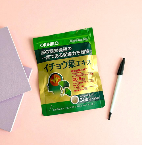 Экстракт гинкго билоба от Orihiro. Упаковка на 30 дней.