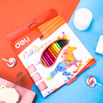 Карандаши цветные Deli "ColoRun", 24 цвета, PS, картон