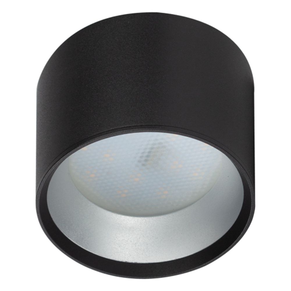 OL8 GX53 BK/SL Подсветка ЭРА Накладной под лампу Gx53, алюминий, цвет черный+серебро