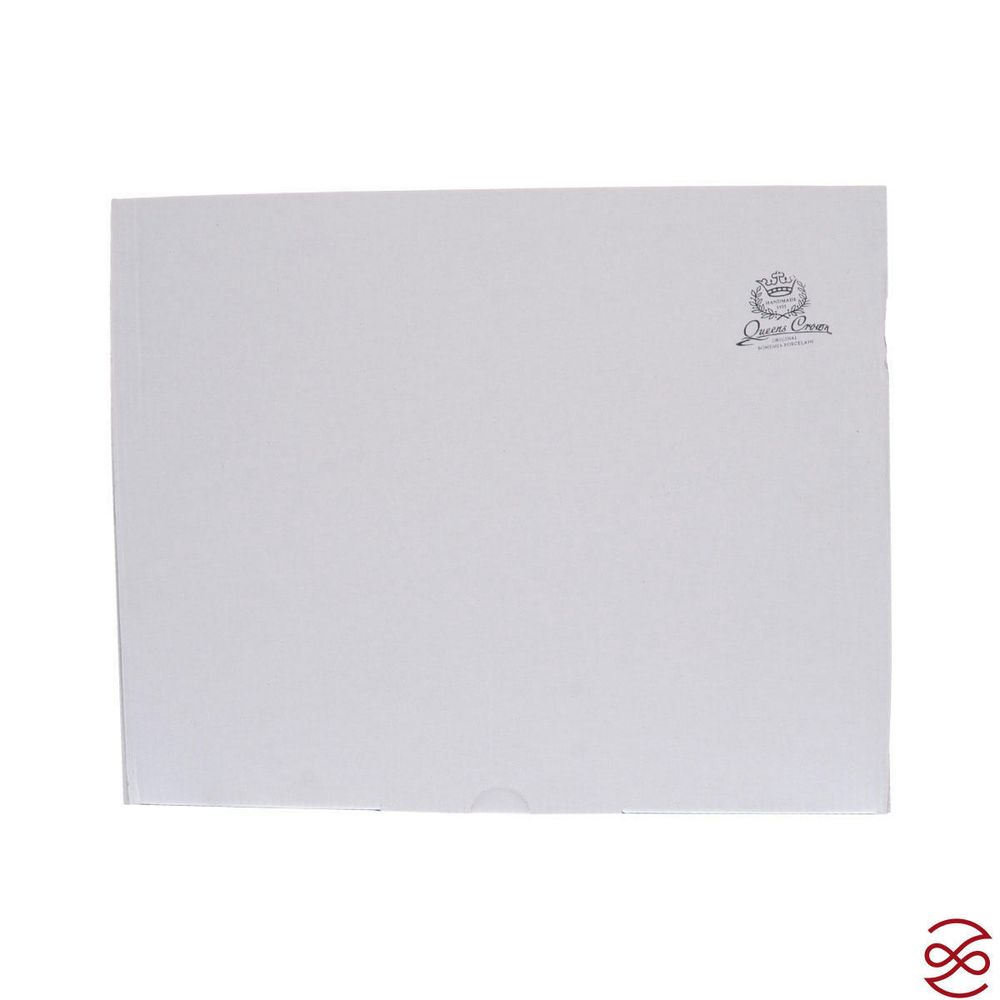 Блюдо квадратное на ножке Queen's Crown Aristokrat Охота бежевая 30*25 см