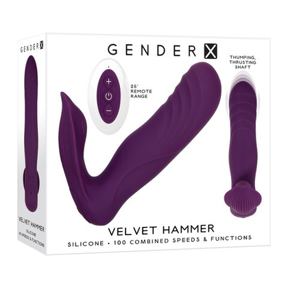 Gender X VELVET HAMMER Вибромассажер с клиторальным стимулятором