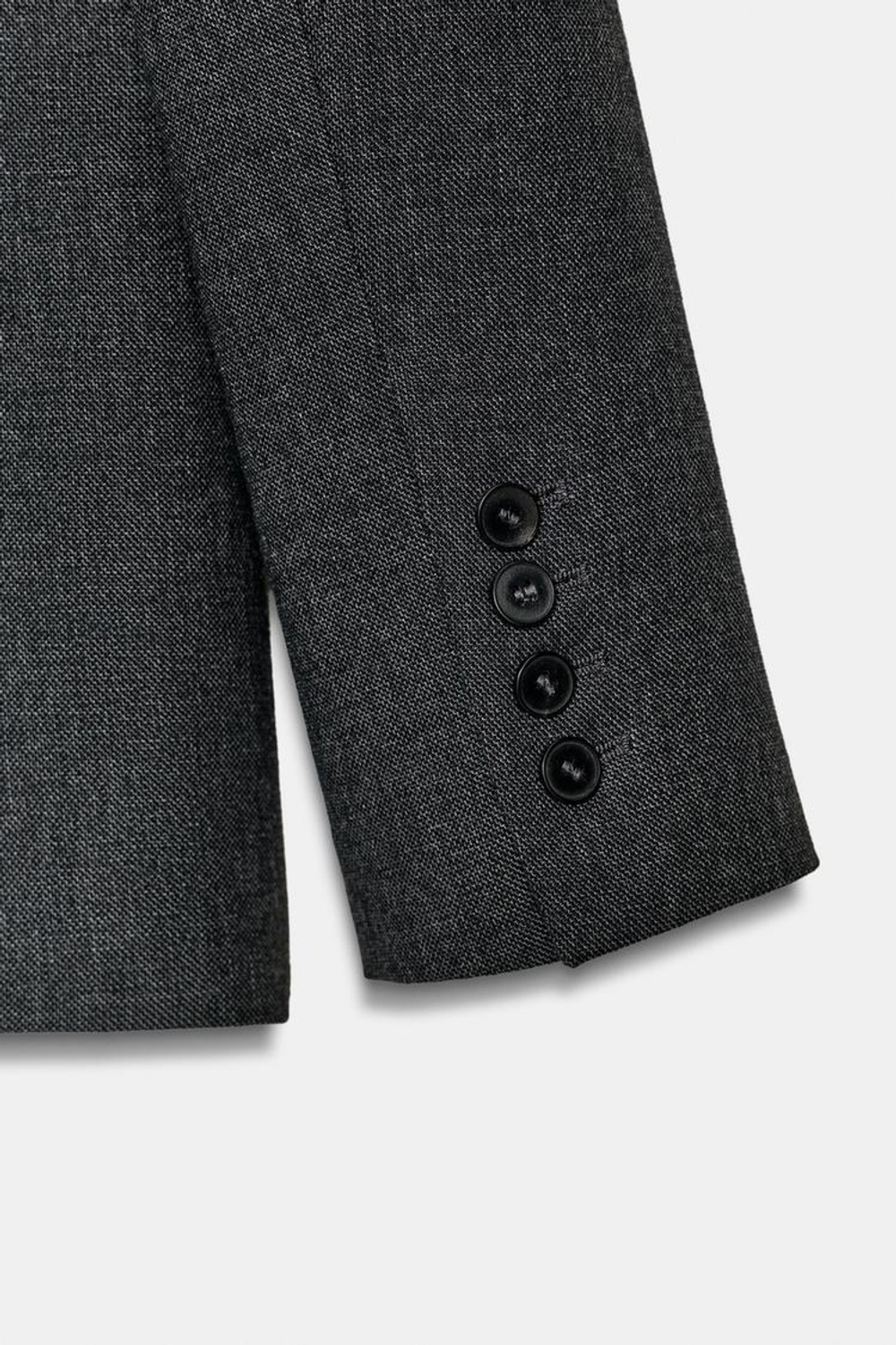 ZARA ПРИТАЛЕННЫЙ БЛЕЙЗЕР С ВОРОТНИКОМ ИЗ ИСКУССТВЕННОГО МЕХА — ZW COLLECTION, СЕРЫЙ МЕЛАНЖ