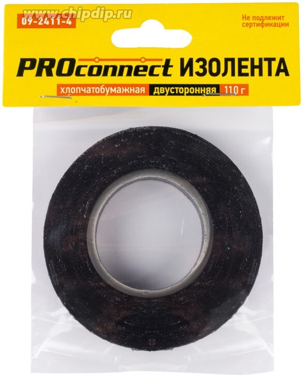 Изолента 09-2411-4 х/б двусторонняя 16,4 м 110 гр. Proconnect