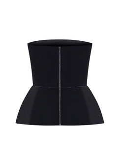 Топ корсетный из бархата с баской