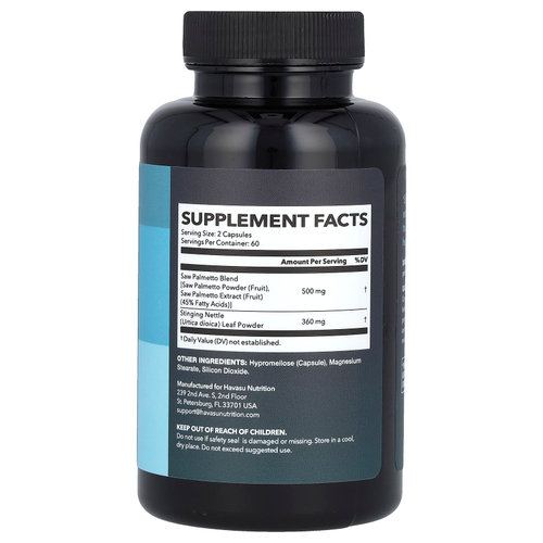 Havasu Nutrition, сереноя, двойная формула и крапива, 120 капсул
