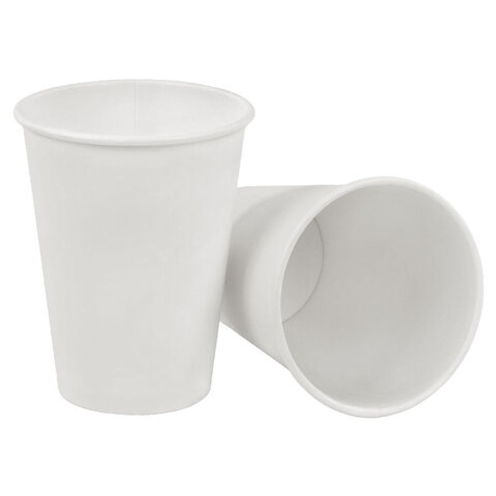 Стакан одноразовый бумажный 350/410 мл, D 90 мм, белый, КОМПЛЕКТ 1000 шт., холодное/горячее, WELDAY (ВЭЛДЭЙ), 702690