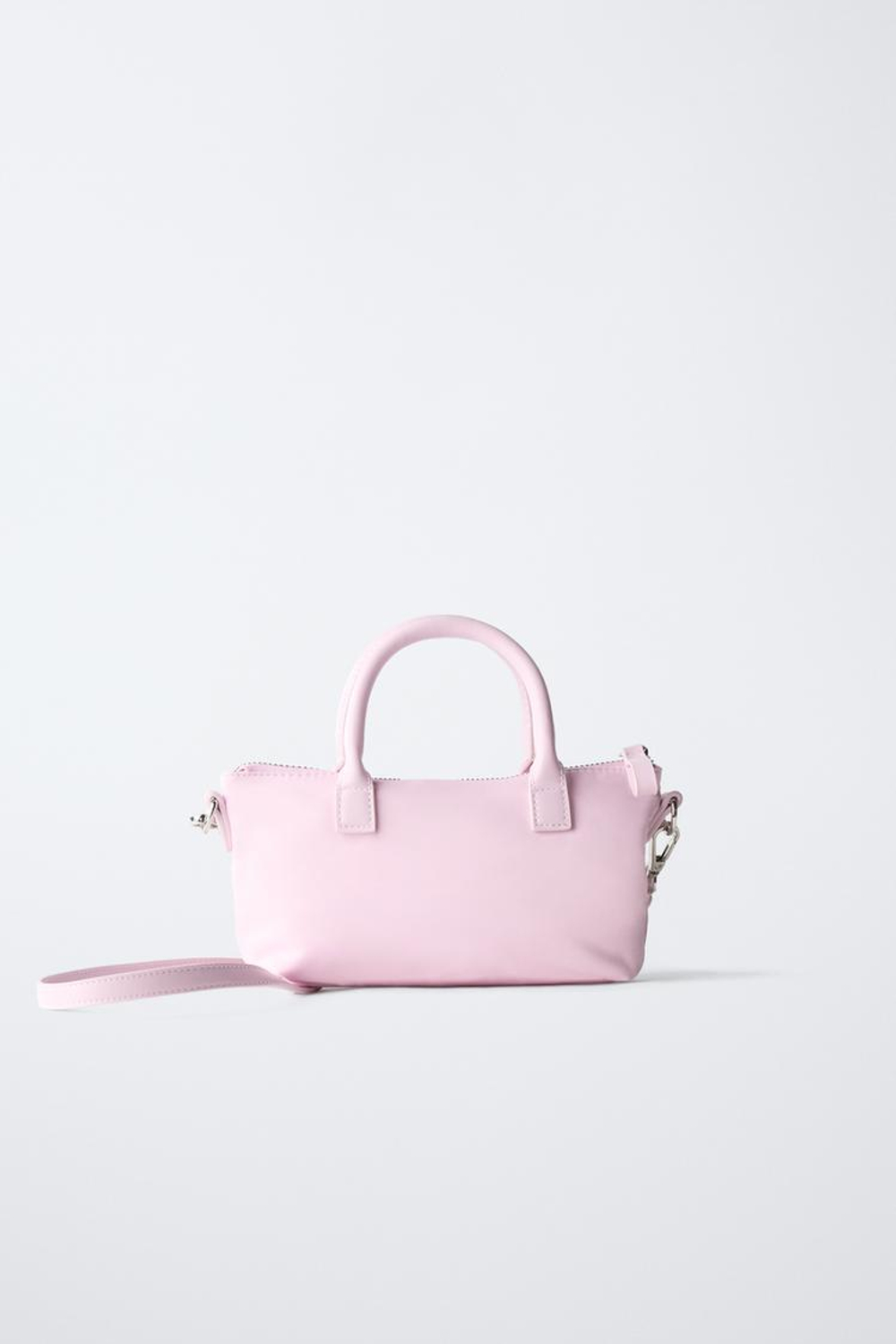 ZARA СУМКА ИЗ НЕЙЛОНА, ЦВЕТ МАЛЬВЫ