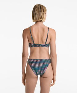 OYSHO Трёхцветный жаккардовый треугольный топ для бикини, зеленый