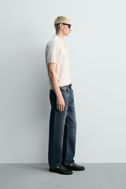 ZARA ПОЛО REGULAR FIT, ЭКРЮ