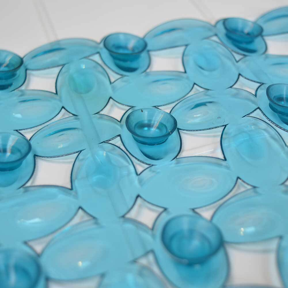 Коврик 67*38см "Мозайка" противоскользящий, голубой