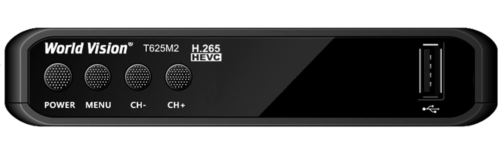 Тюнер ТВ-приставка WORLD VISION T625 M2 (DVB-T/T2, DVB-C, H.265)