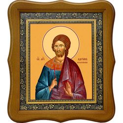 Адриан Ванейский, Кесарийский (Палестинский) мученик. Икона на холсте.