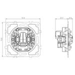 Механизм кнопки звонка 2-х клавишный, 10 A 250 В~, серия DB