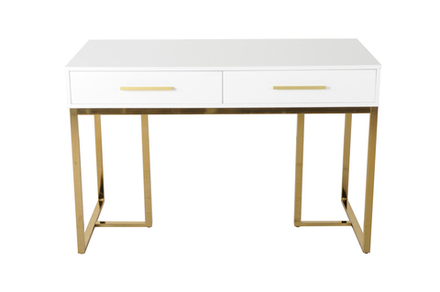 Стол-консоль Ist Casa Армада, 120х60х78 см, белый, золото